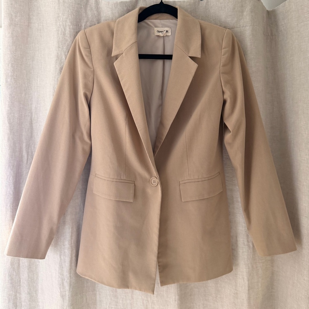 Open Edit Tan Women's Blazer
